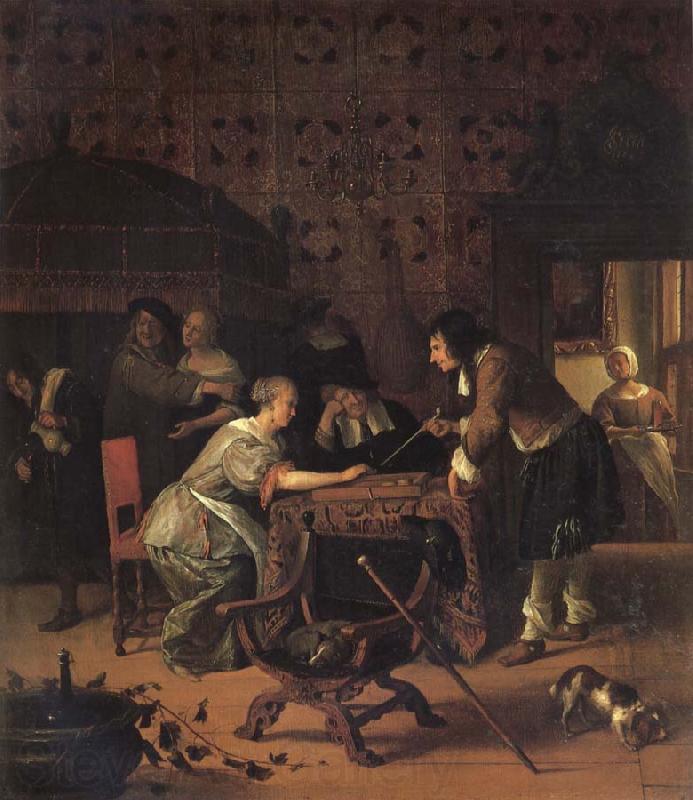 Jan Steen Backgammon Playersl Spain oil painting art